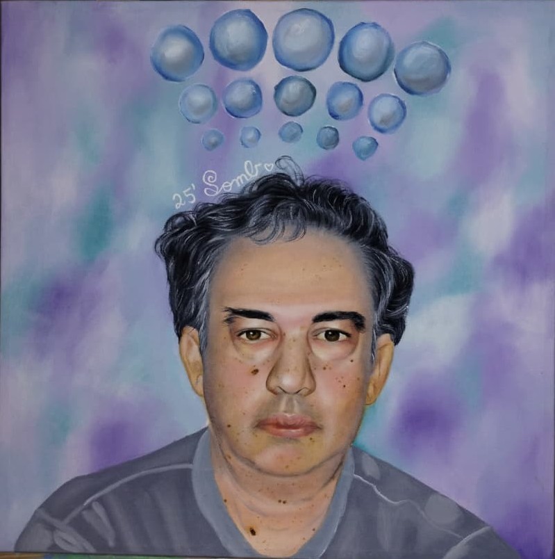 "Otra vez son perlas" óleo sobre lienzo 50x50cm 2025