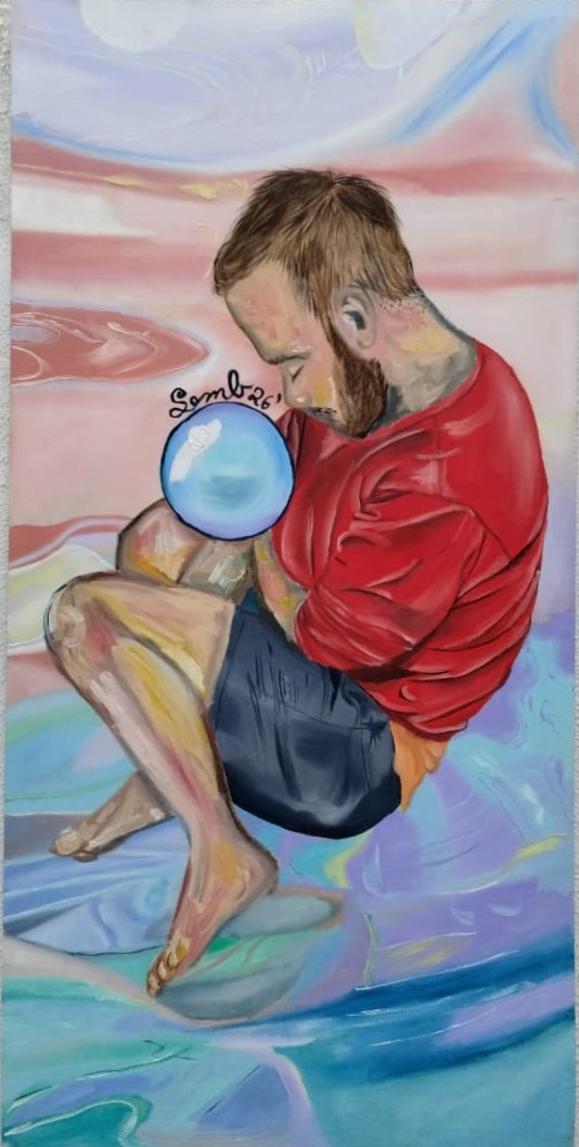"Se me va" óleo sobre lienzo 120x70cm 2026