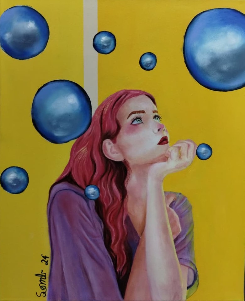 "Fatiga" óleo sobre lienzo 45x55cm 2024