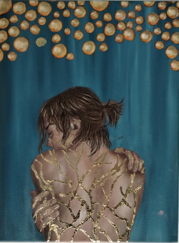 "Kintsugi" óleo sobre lienzo 30x40cm 2023